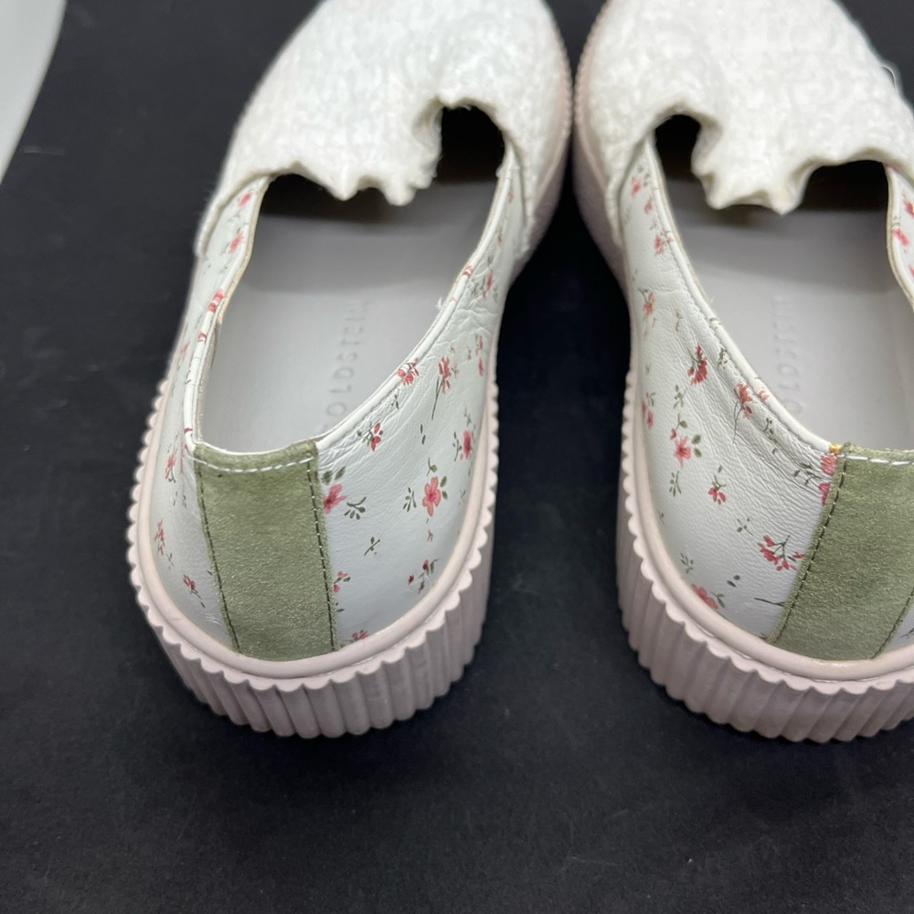 Lori Goldstein Off White Eyelet Floral Sabrine Slip On Sneakers - Picture 6 of 9